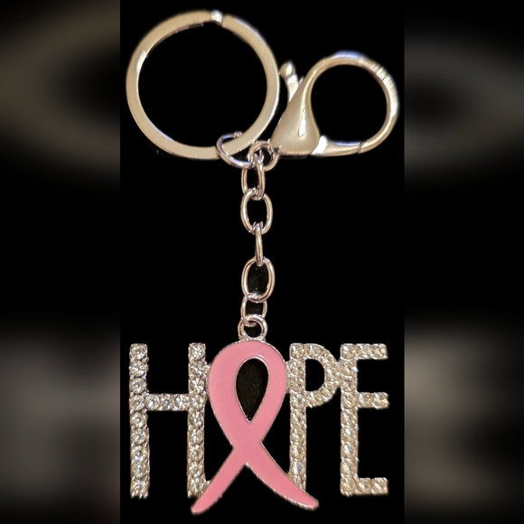 Pink Ribbon "Hope" Keychain - Picture 2 of 2